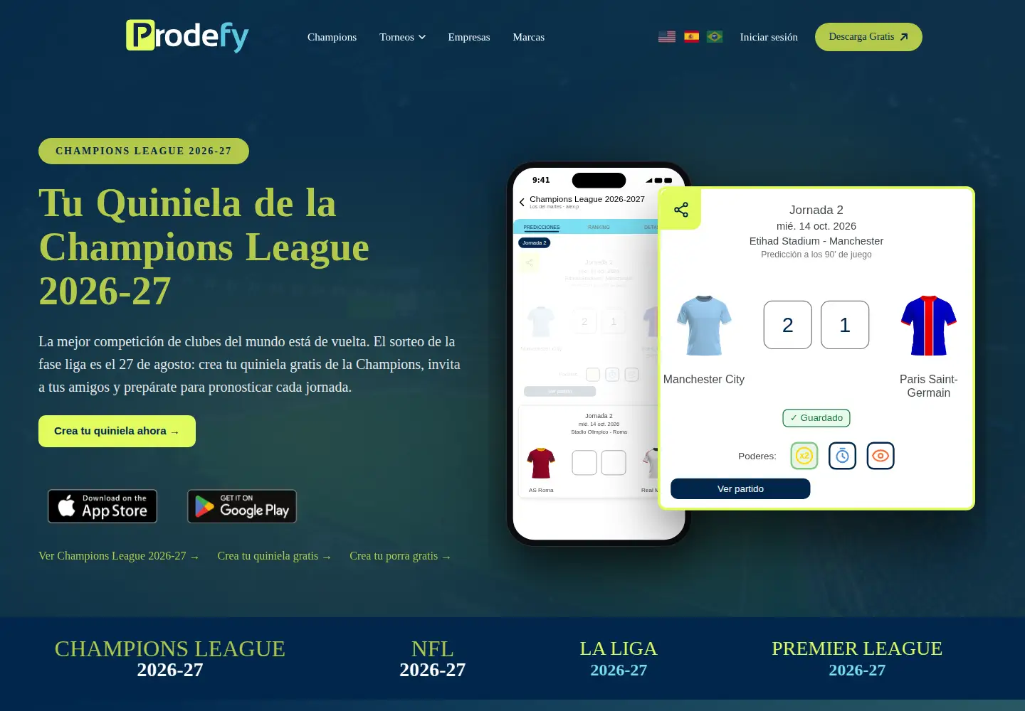 Captured homepage of prodefy.co in the current scan