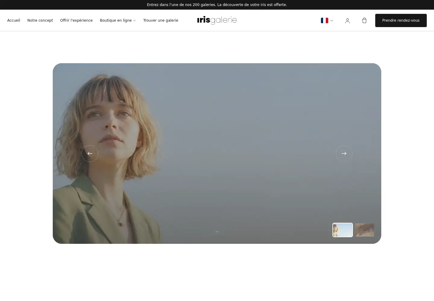 Screenshot of irisgalerie.com