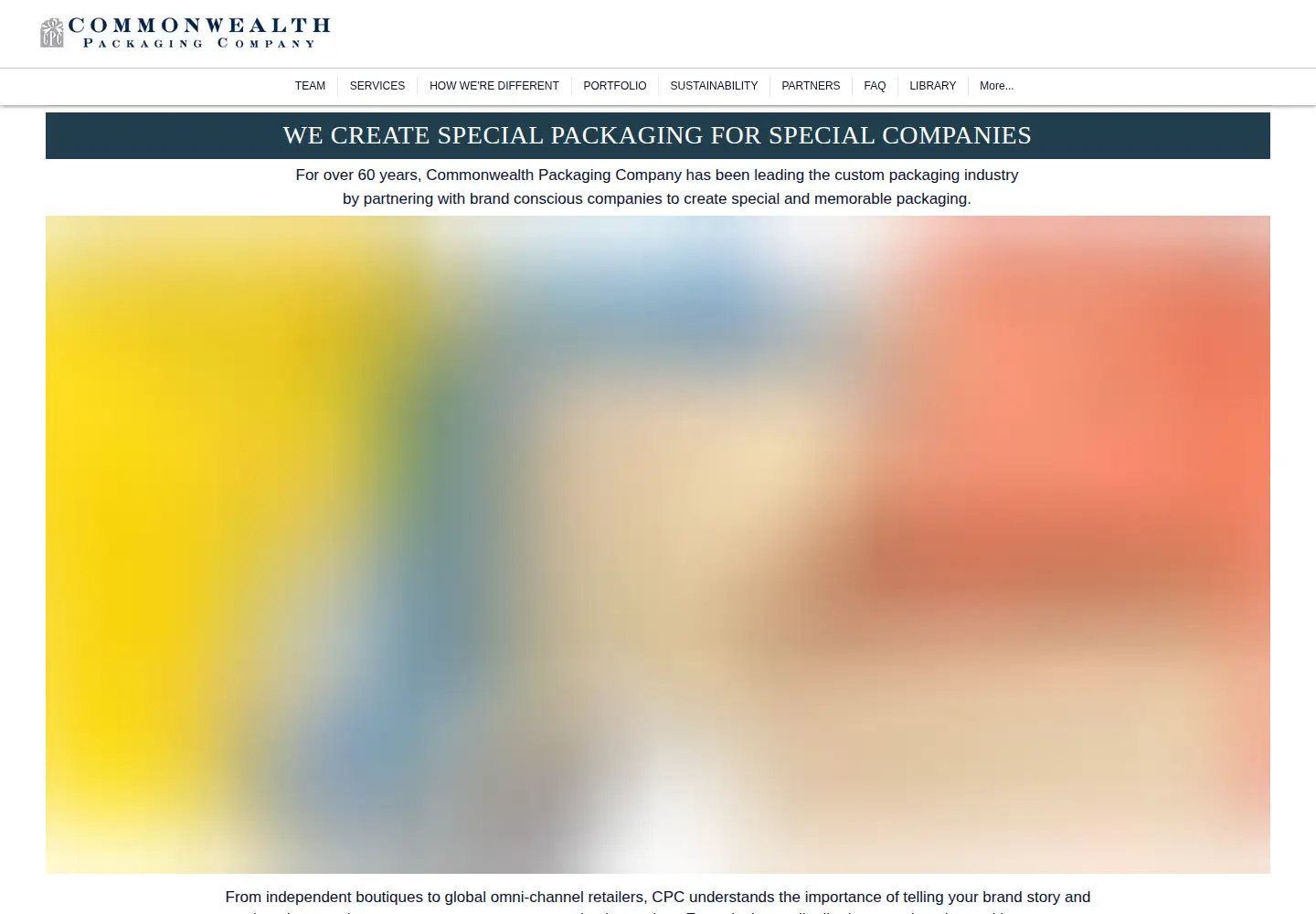 Screenshot of commonwealthpackaging.com