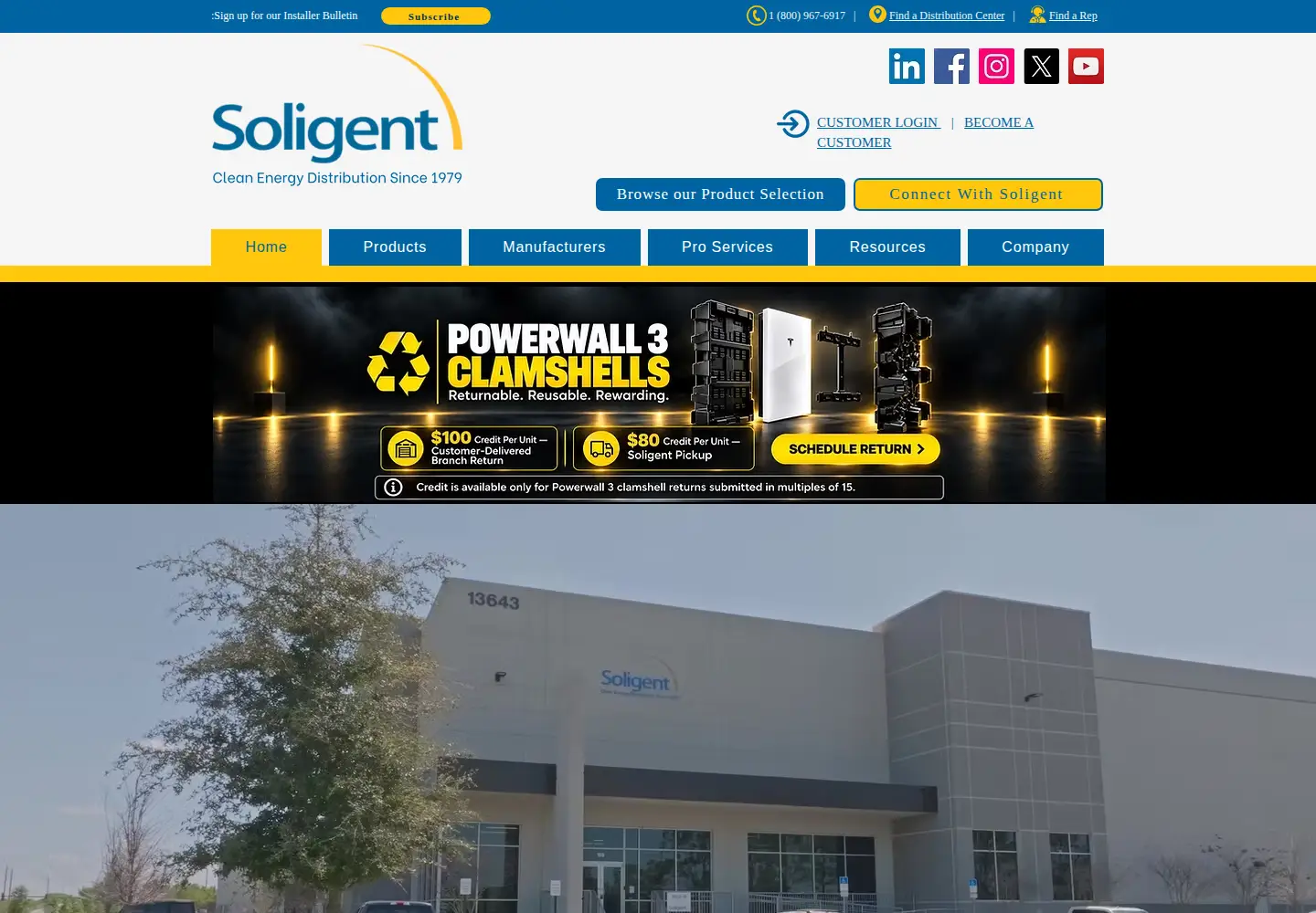 Captured homepage of soligent.net in the current scan