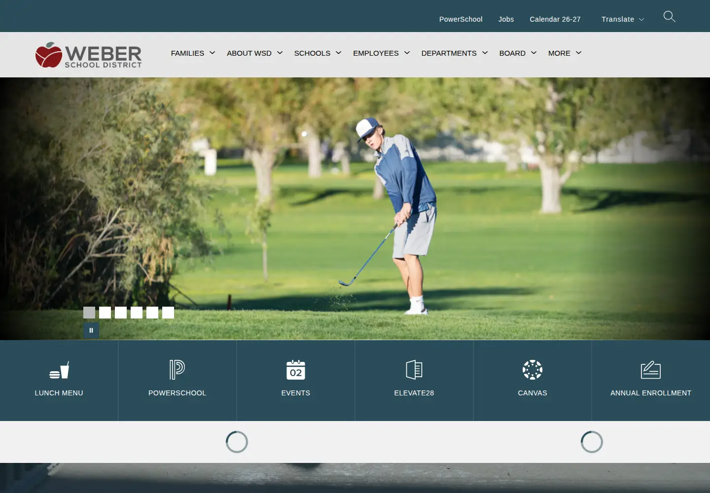 Captured homepage of wsd.net in the current scan