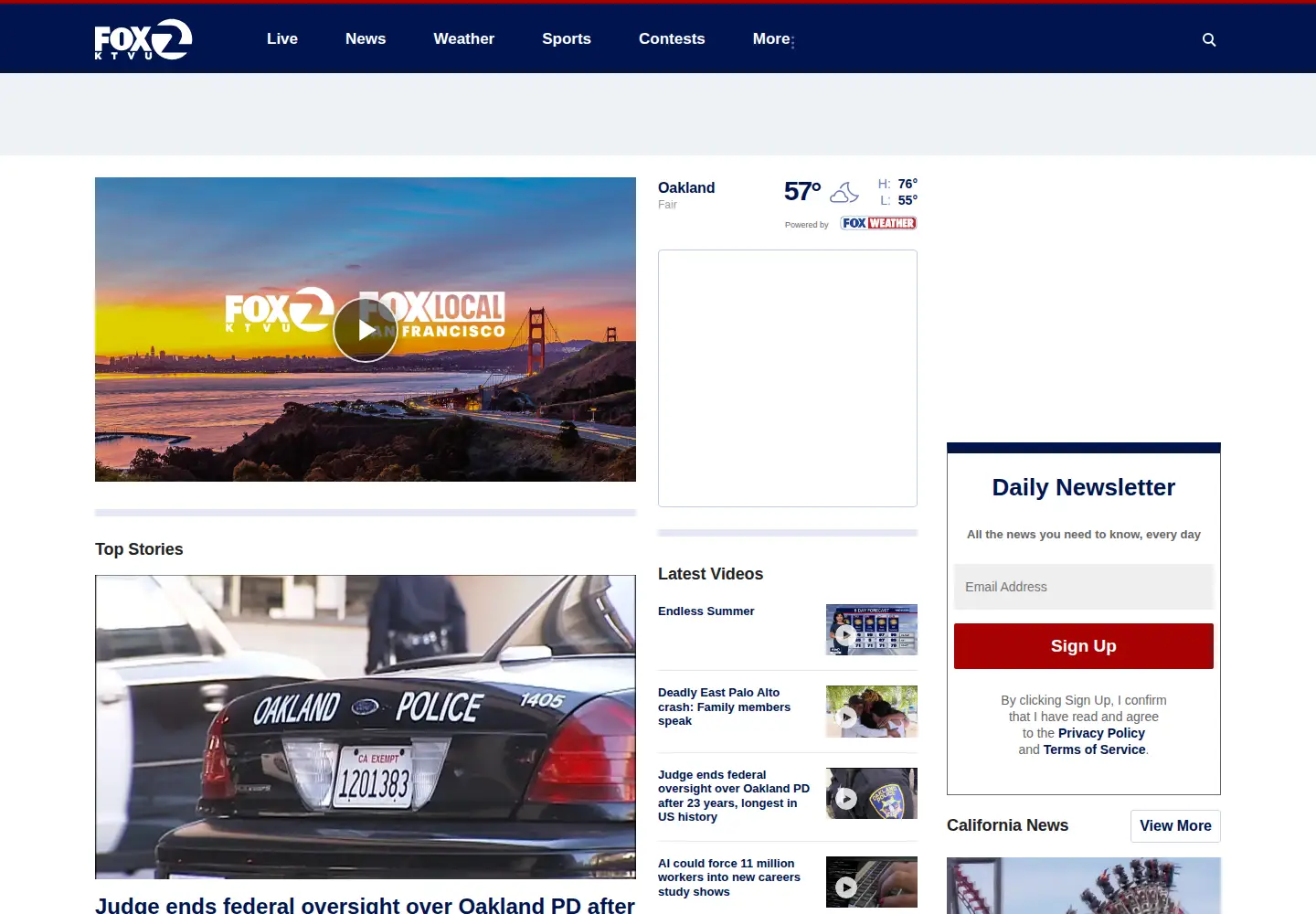 Screenshot of ktvu.com