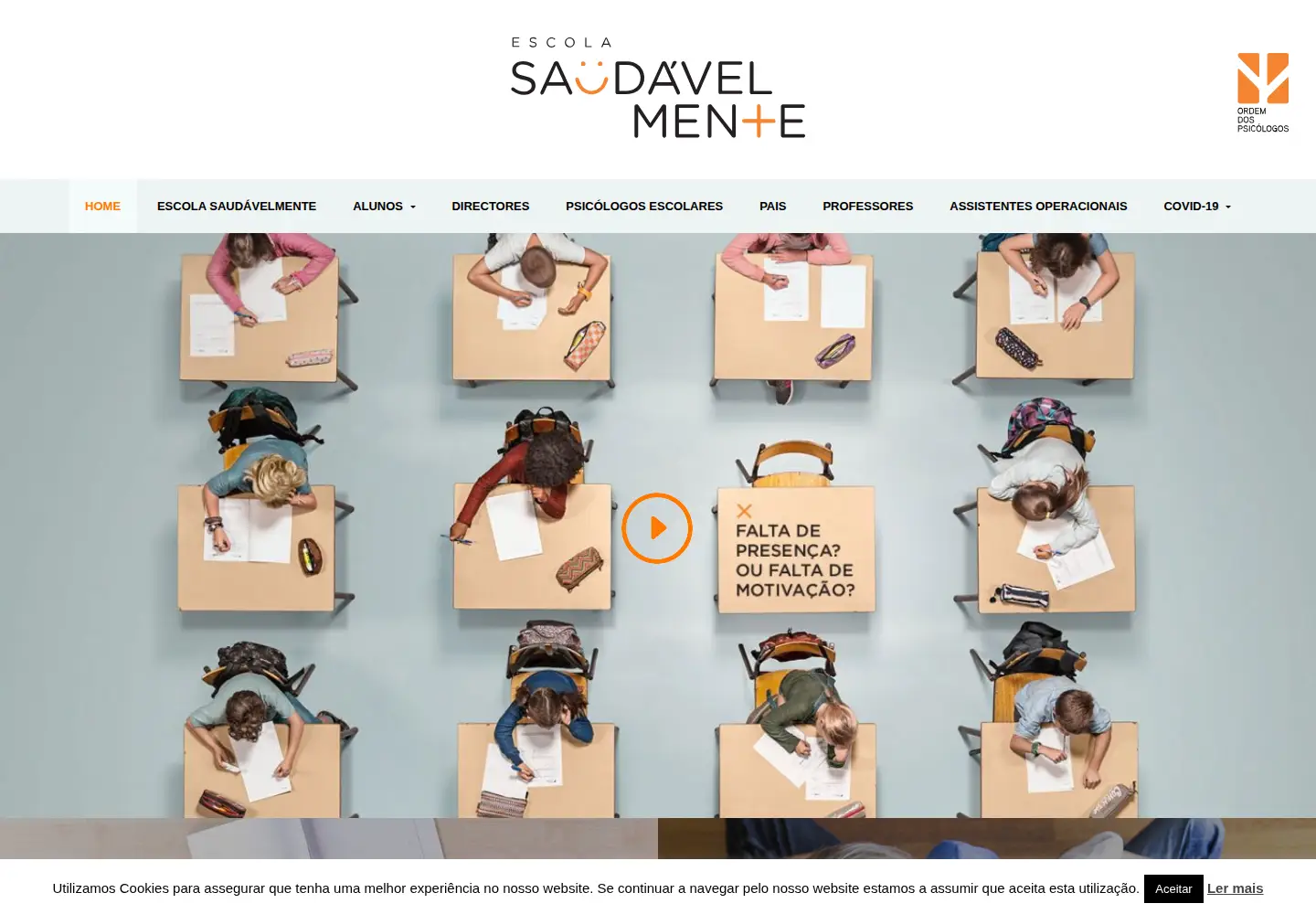 Screenshot of escolasaudavelmente.pt