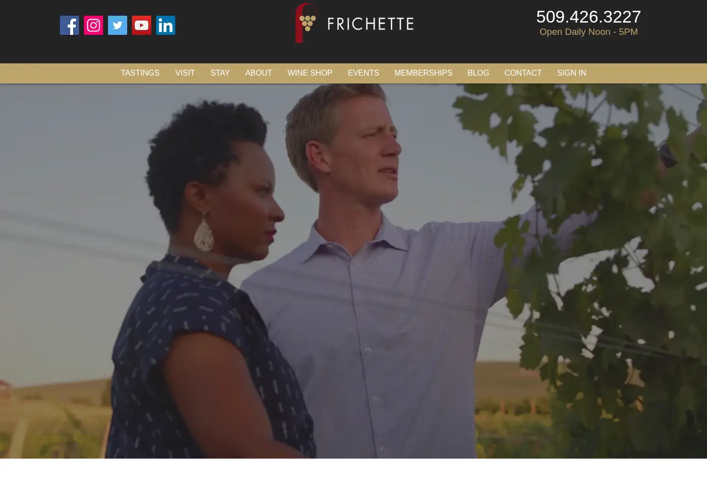Screenshot of frichettewinery.com