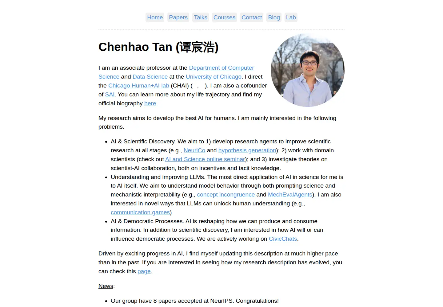 Screenshot of chenhaot.com