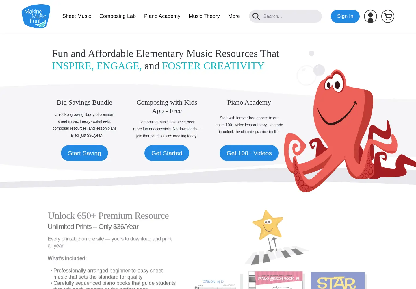 Screenshot of makingmusicfun.net
