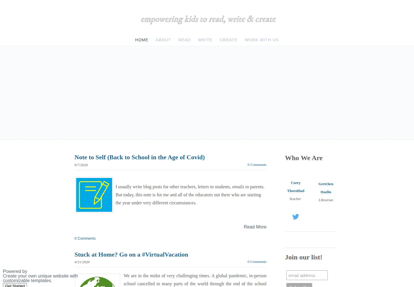 Screenshot of bubbleupclassroom.org