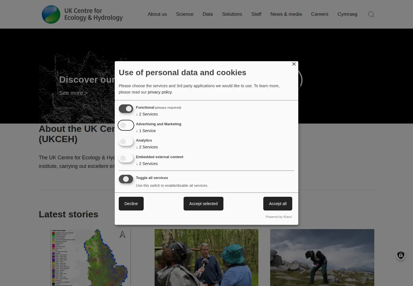 Screenshot of ceh.ac.uk