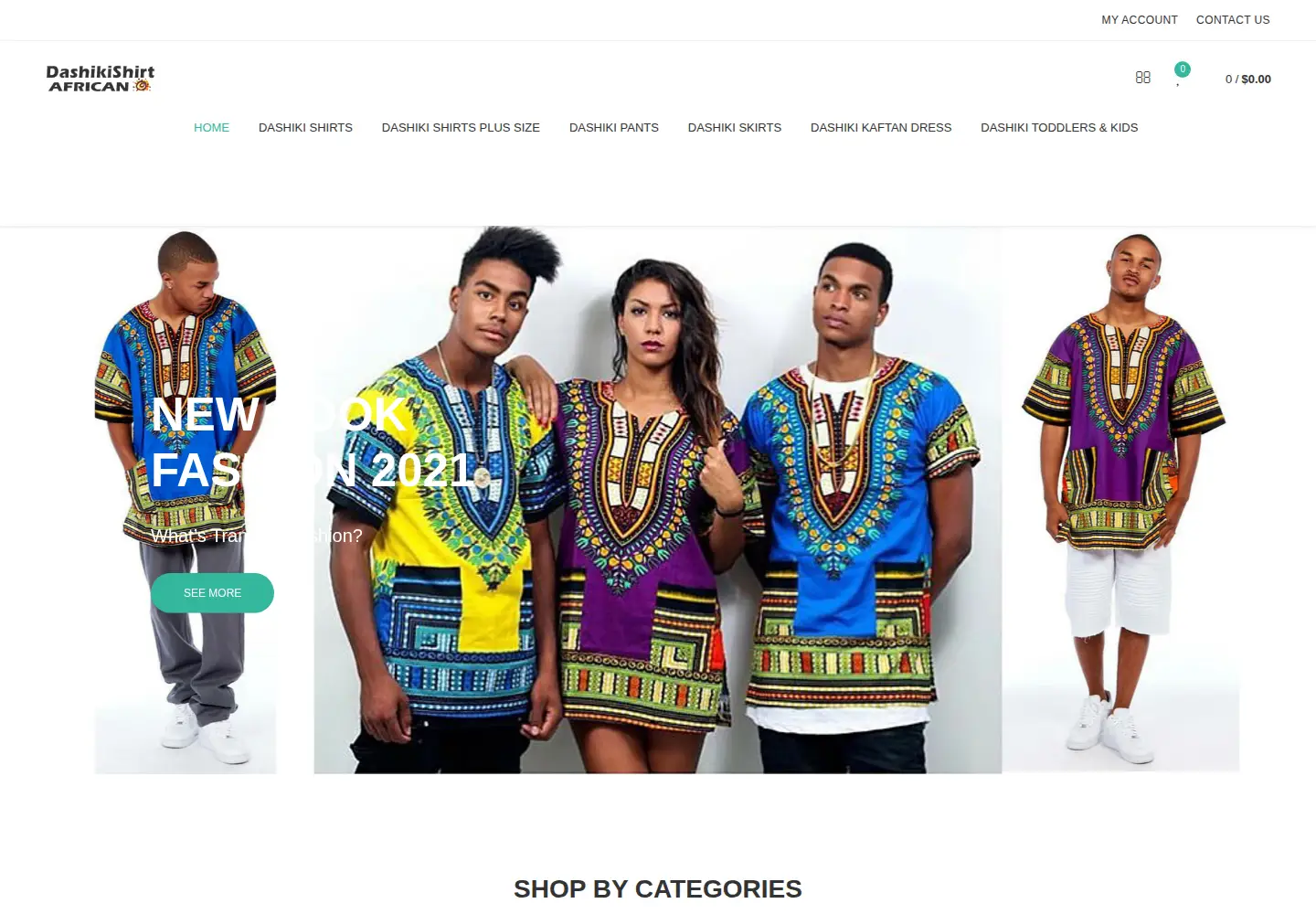 Screenshot of dashikishirtafrican.com