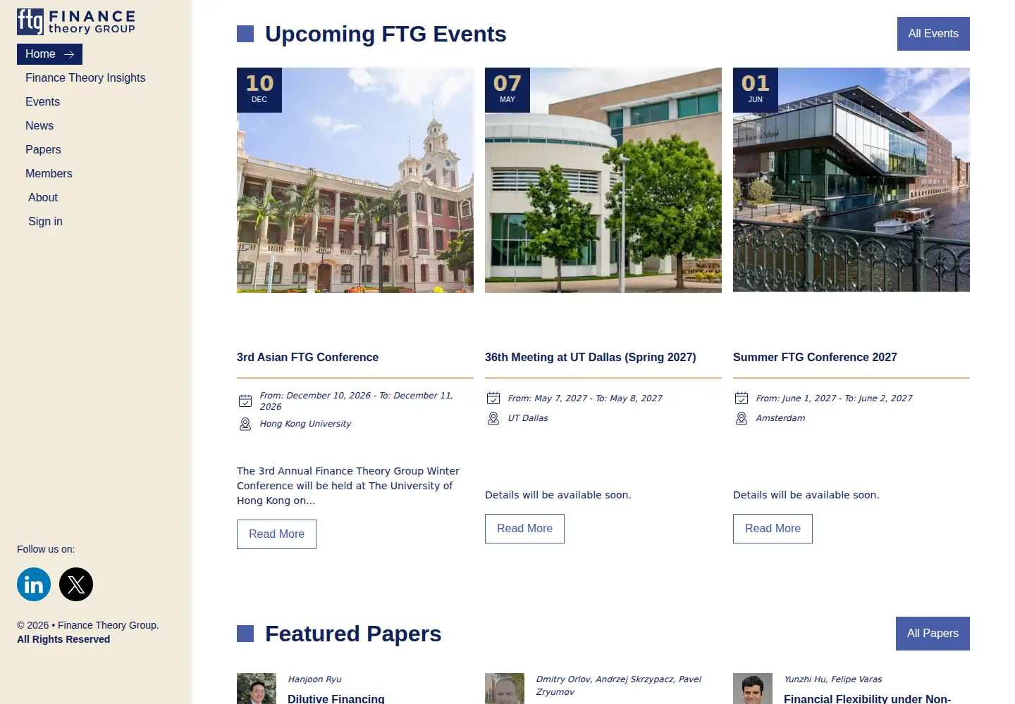 Screenshot of financetheory.org