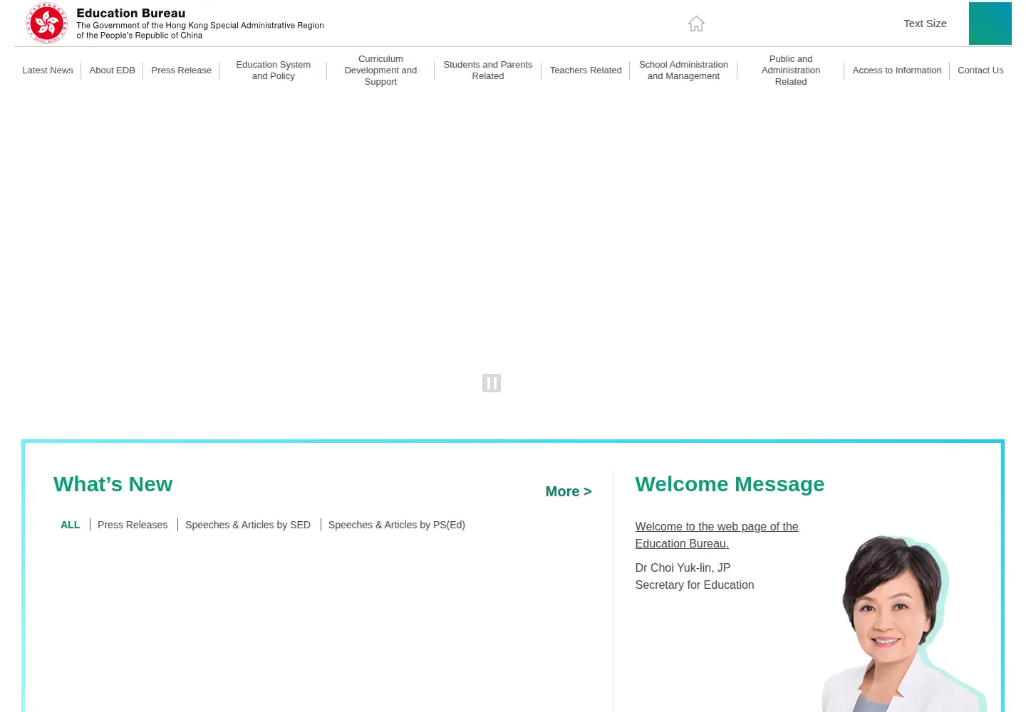 Screenshot of edb.gov.hk