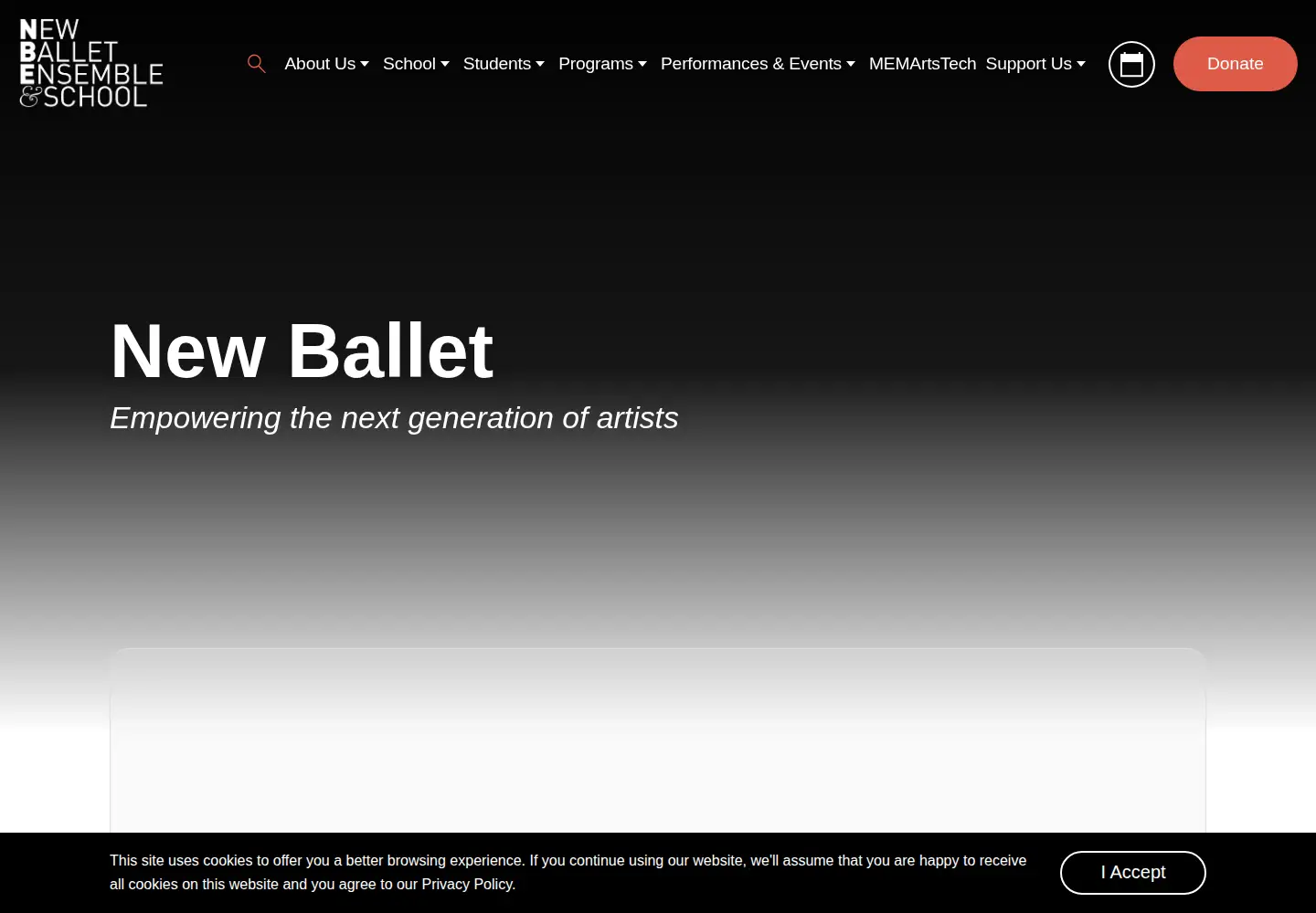 Screenshot of newballet.org