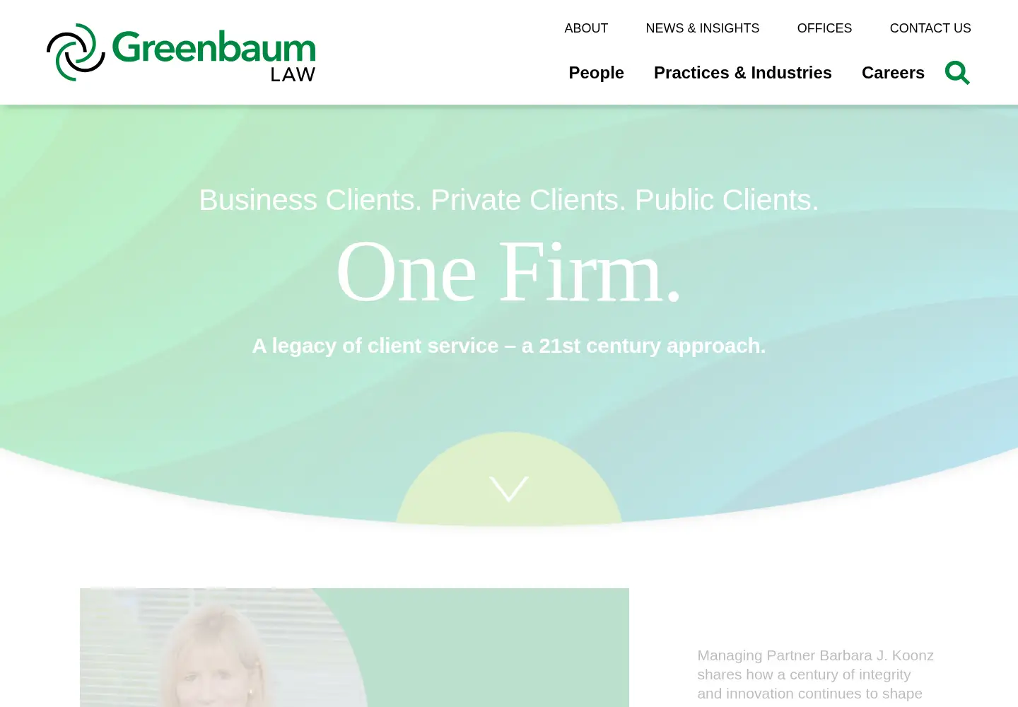 Screenshot of greenbaumlaw.com