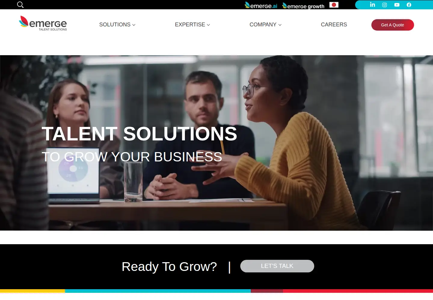Screenshot of emergetalent.com