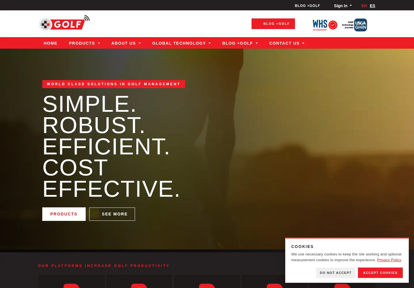 Captured homepage of plus.golf in the current scan