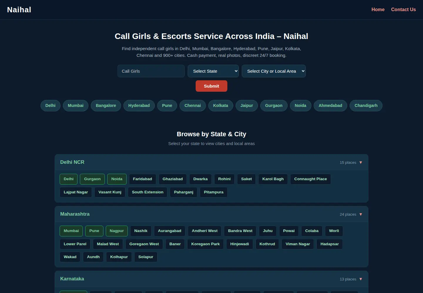 Screenshot of naihal.in