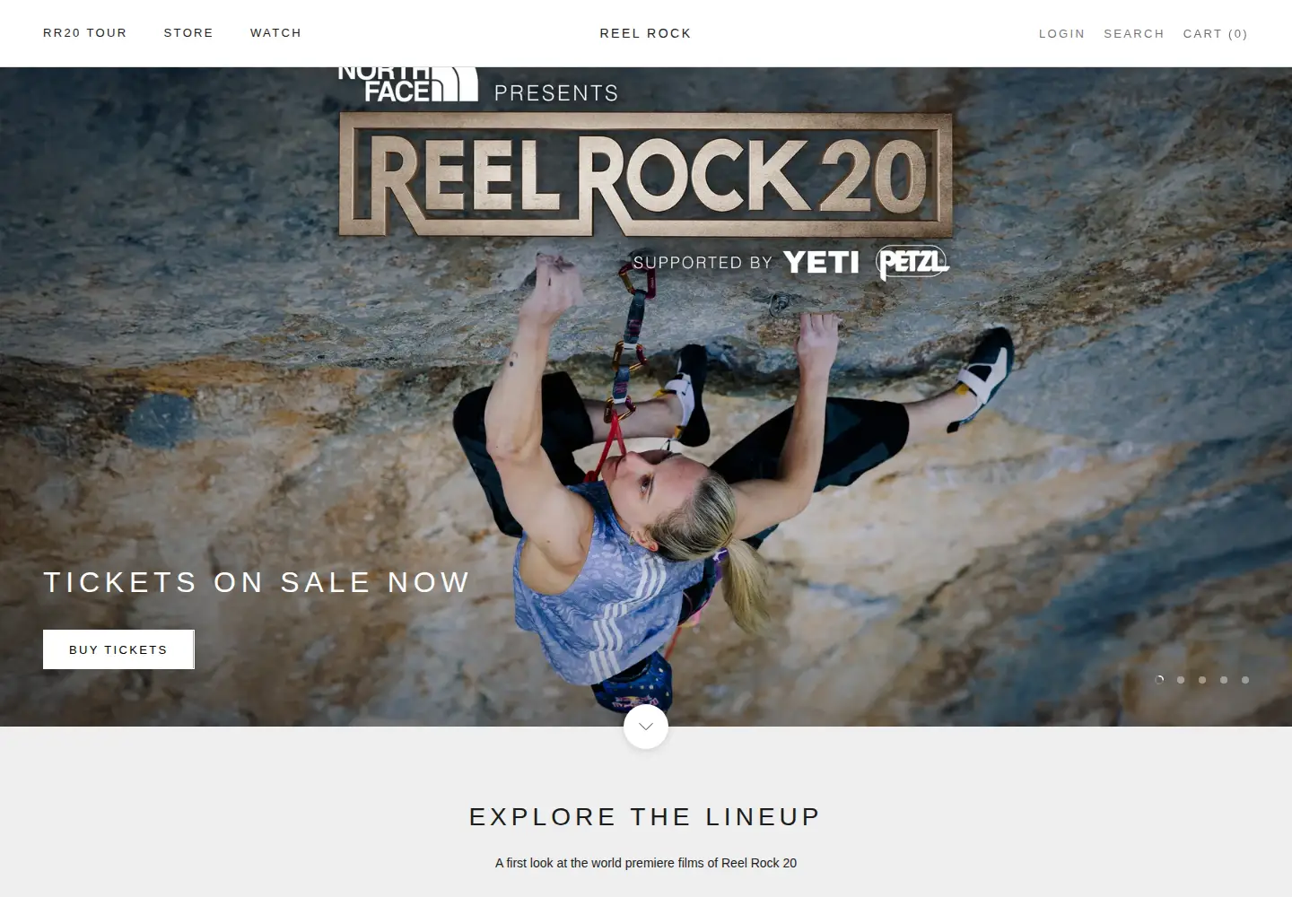 Screenshot of reelrocktour.com
