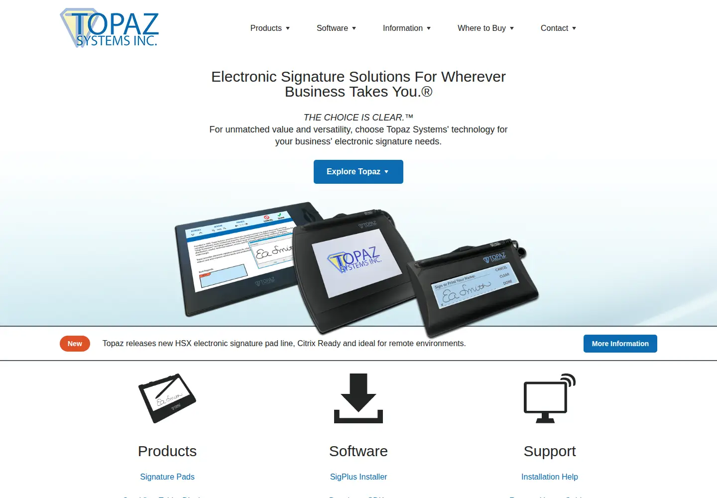 Screenshot of topazsystems.com