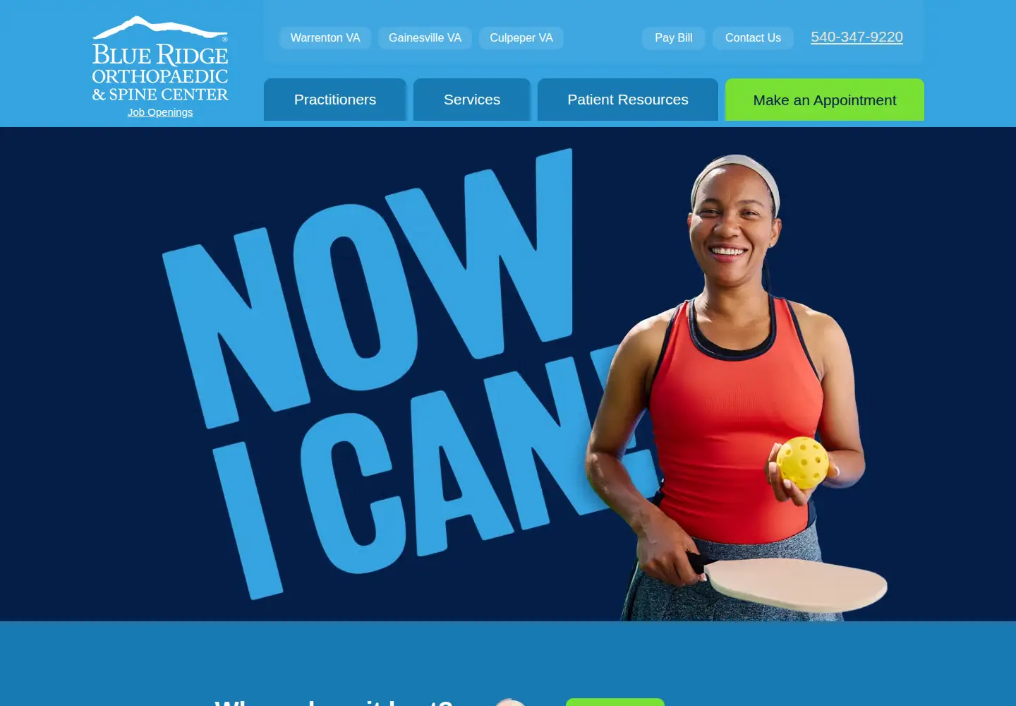 Screenshot of blueridgeortho.com