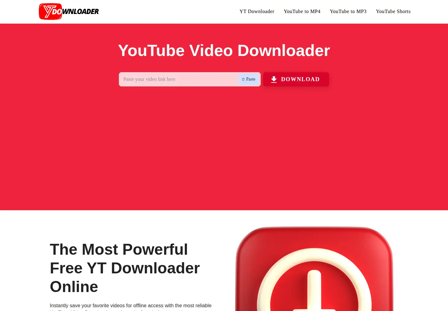 Screenshot of ytdownloader.io