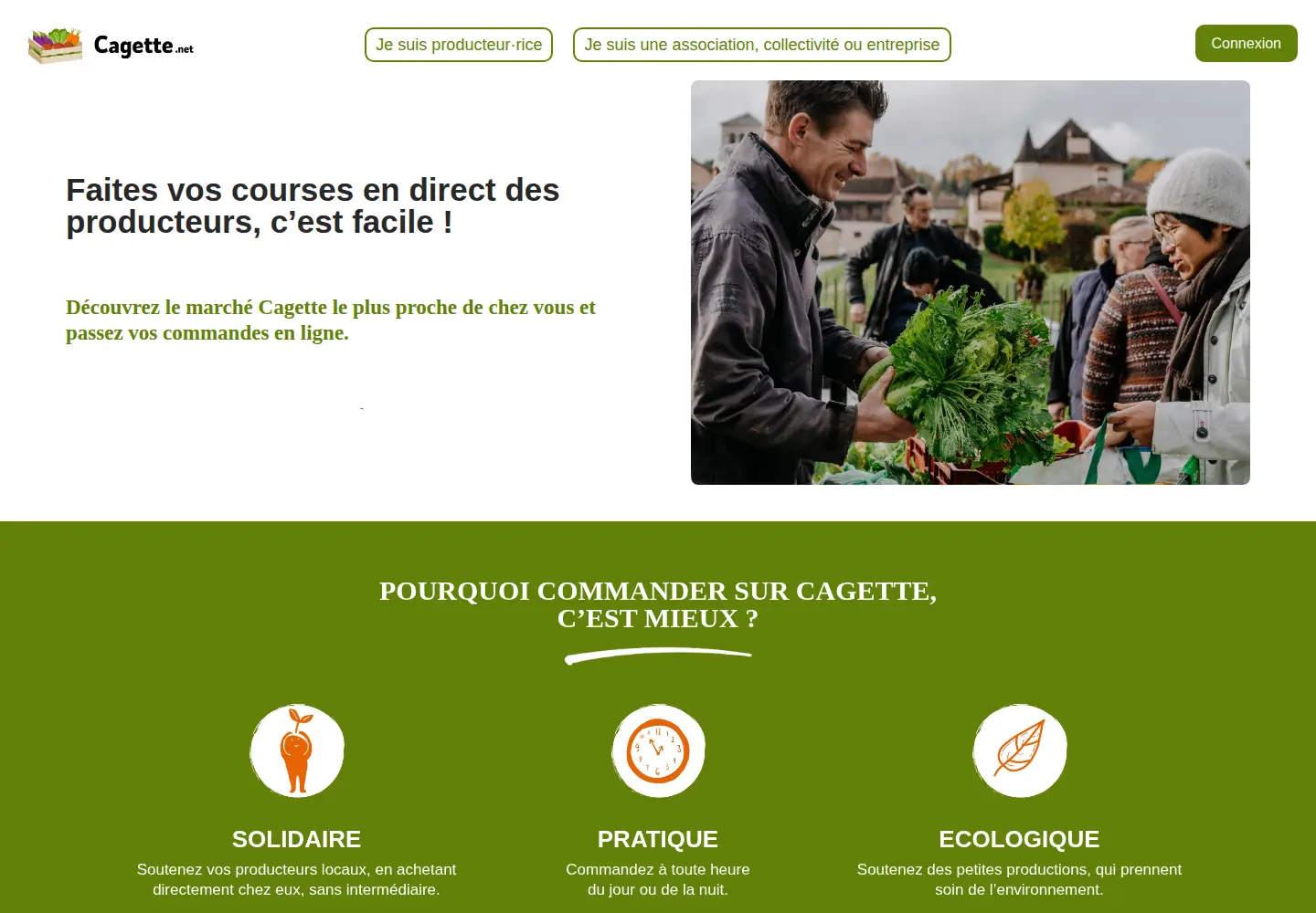 Screenshot of cagette.net