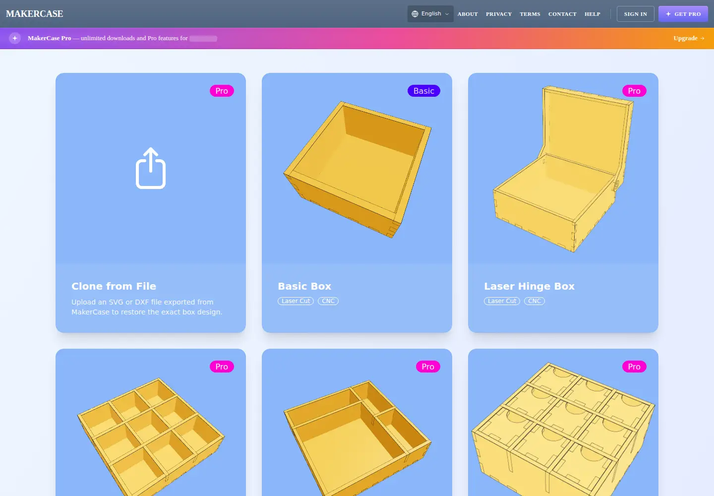 Screenshot of makercase.com