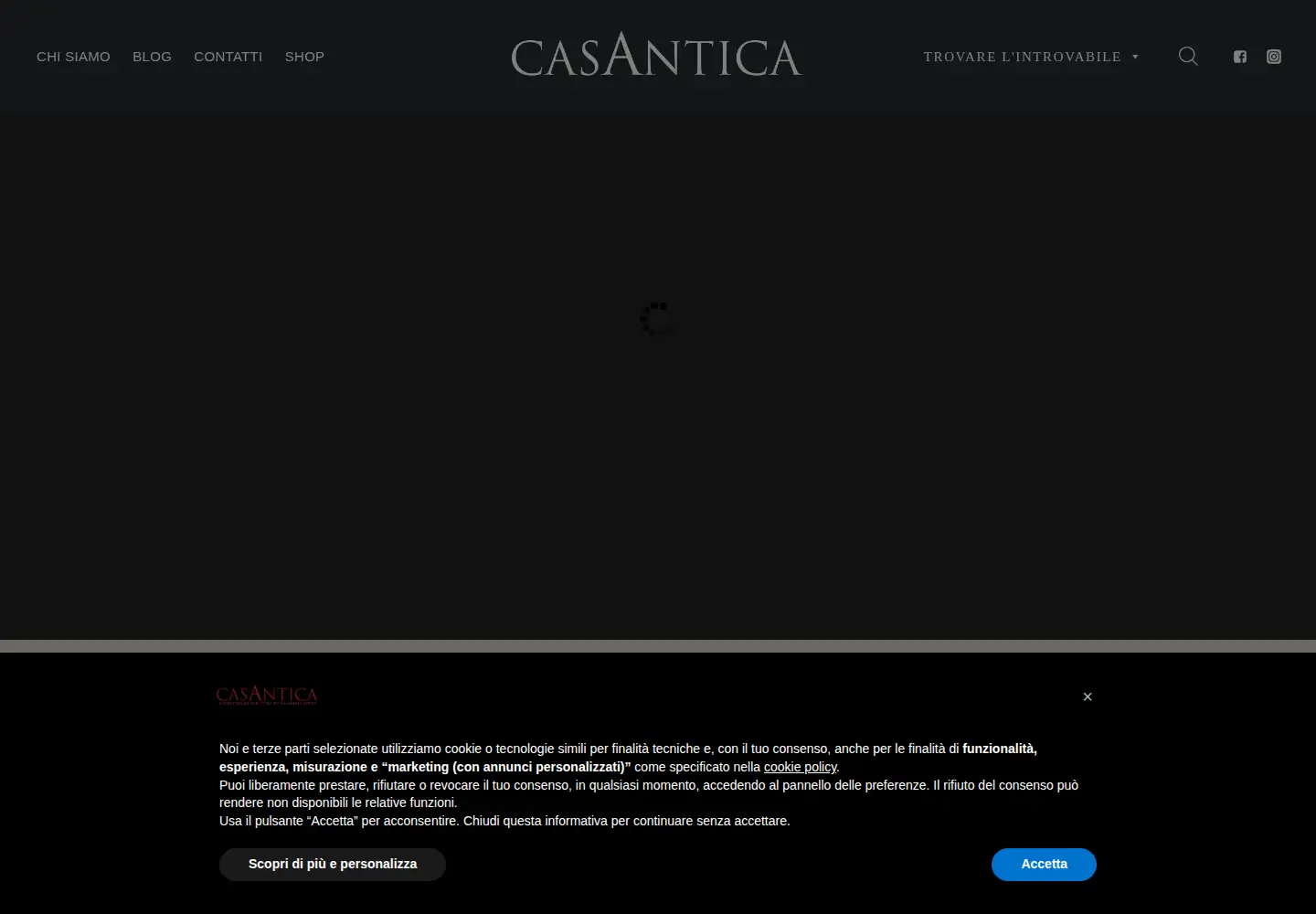 Captured homepage of casantica.net in the current scan
