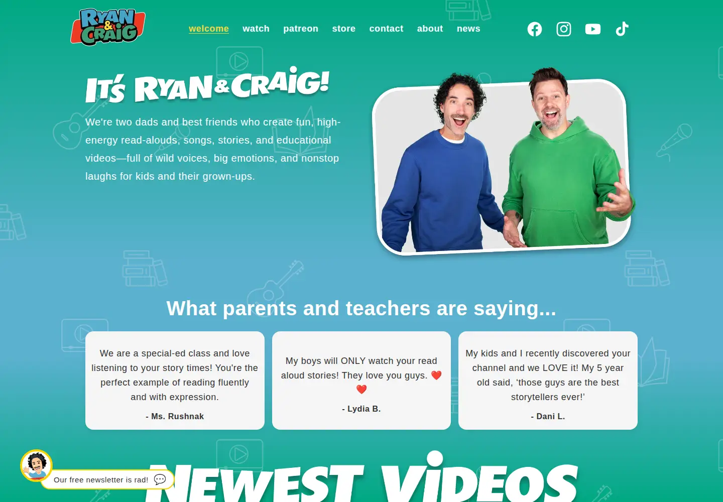 Screenshot of ryanandcraig.com