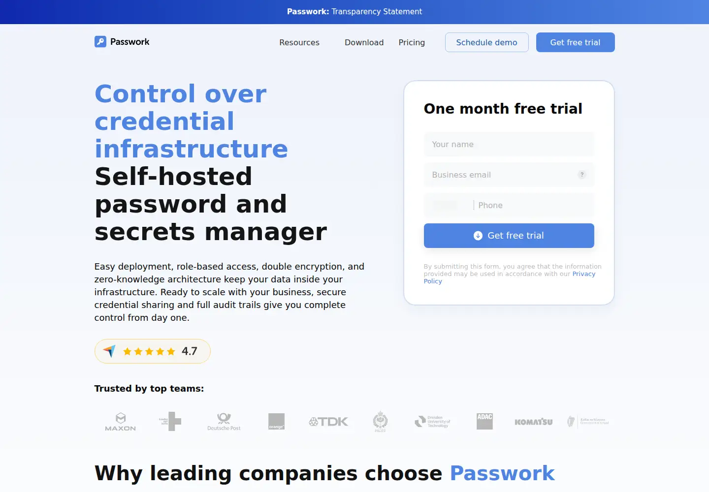 Screenshot of passwork.pro