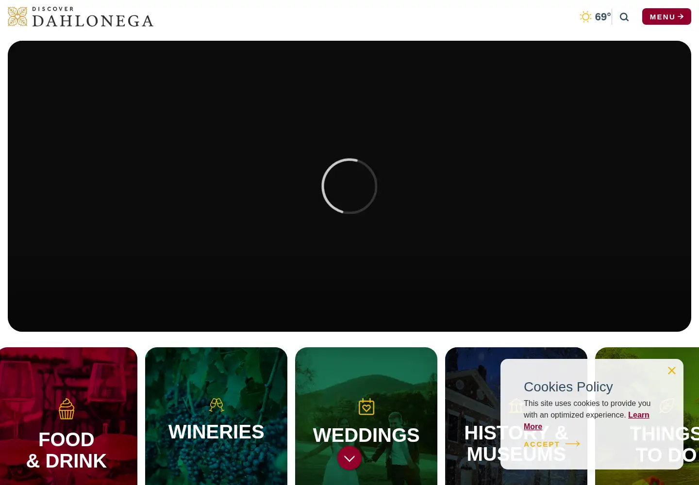 Screenshot of dahlonega.org