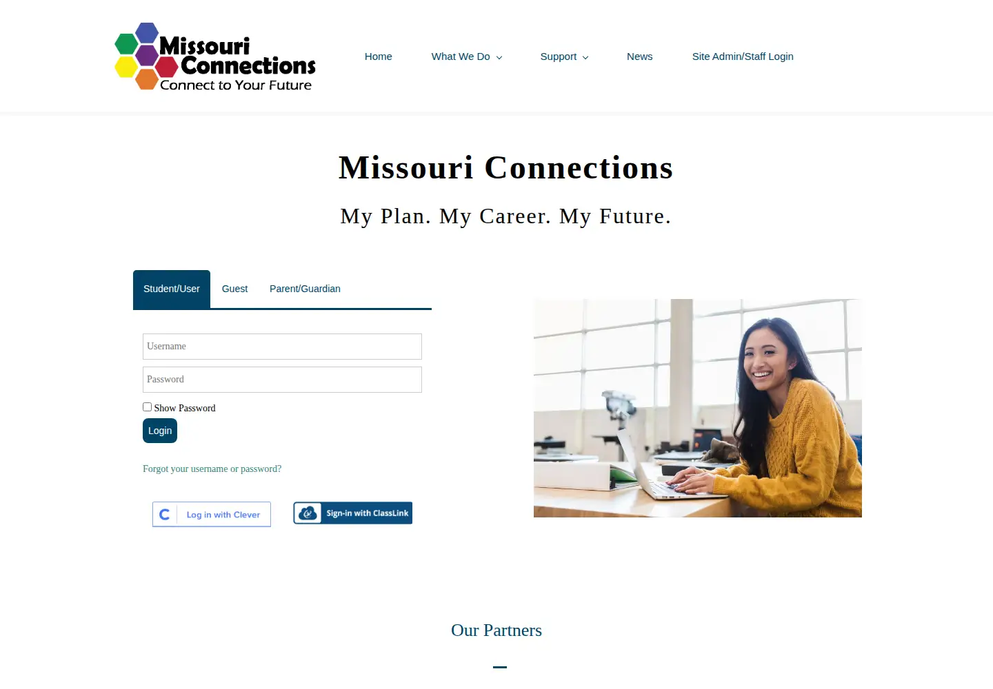 Captured homepage of missouriconnections.org in the current scan