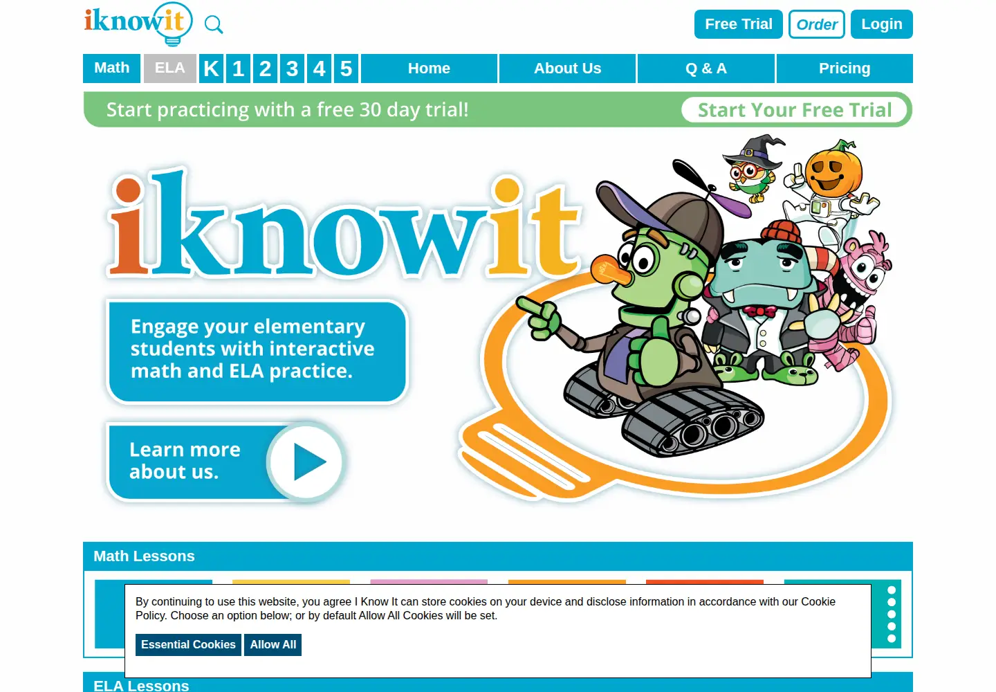 Captured homepage of iknowit.com in the current scan