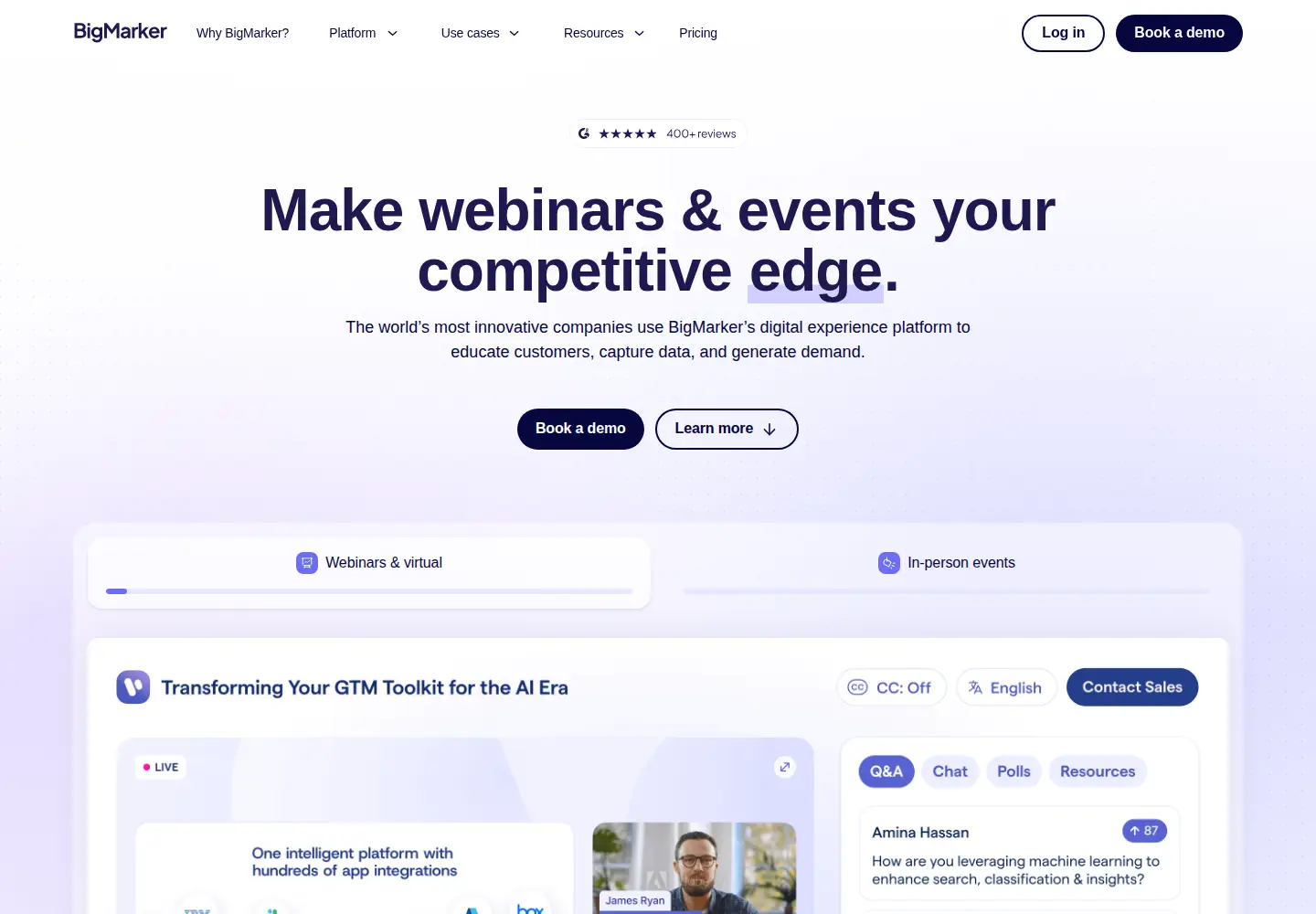 Screenshot of bigmarker.com