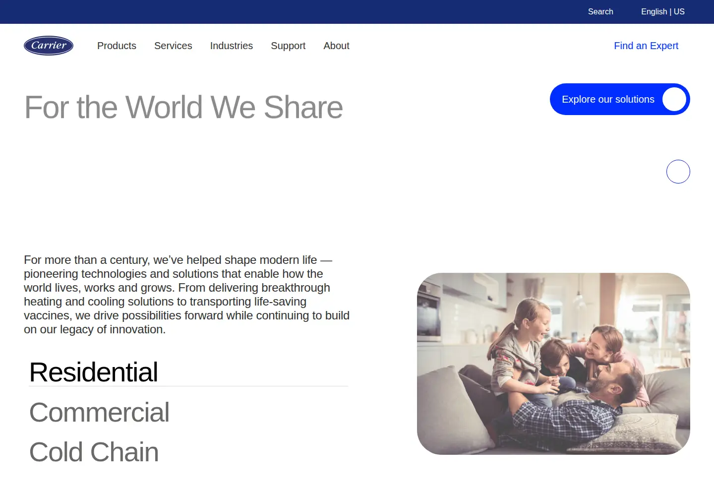 Screenshot of carrier.com