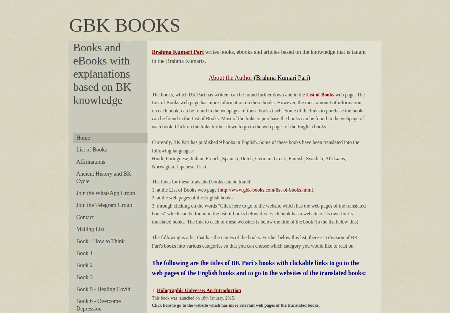 Captured homepage of gbk-books.com in the current scan
