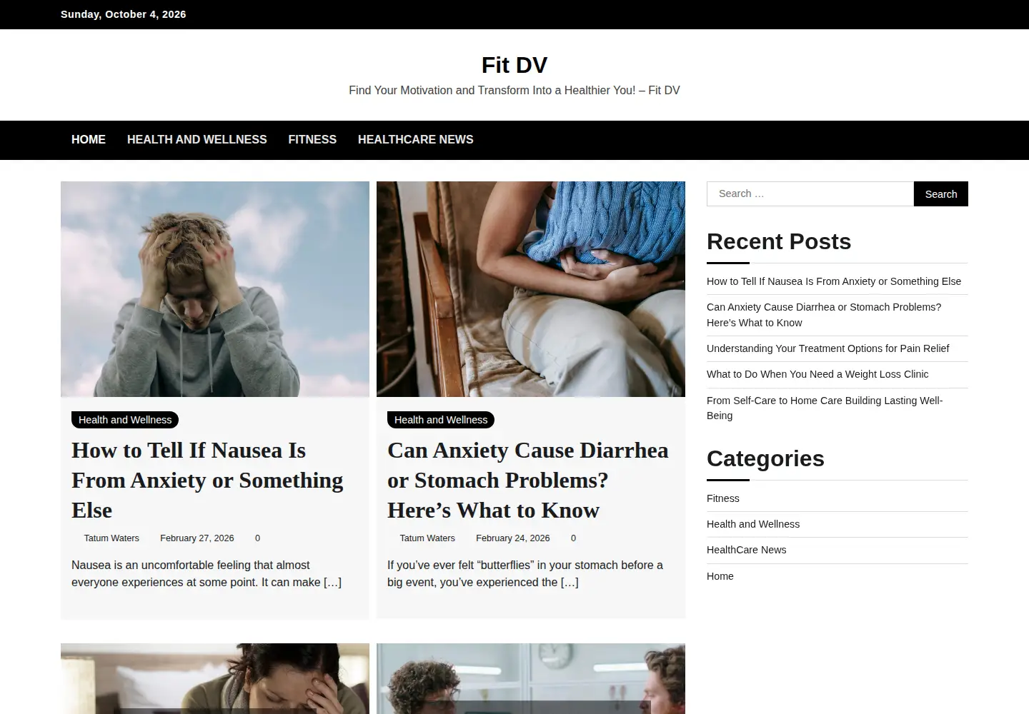 Screenshot of fitdv.com