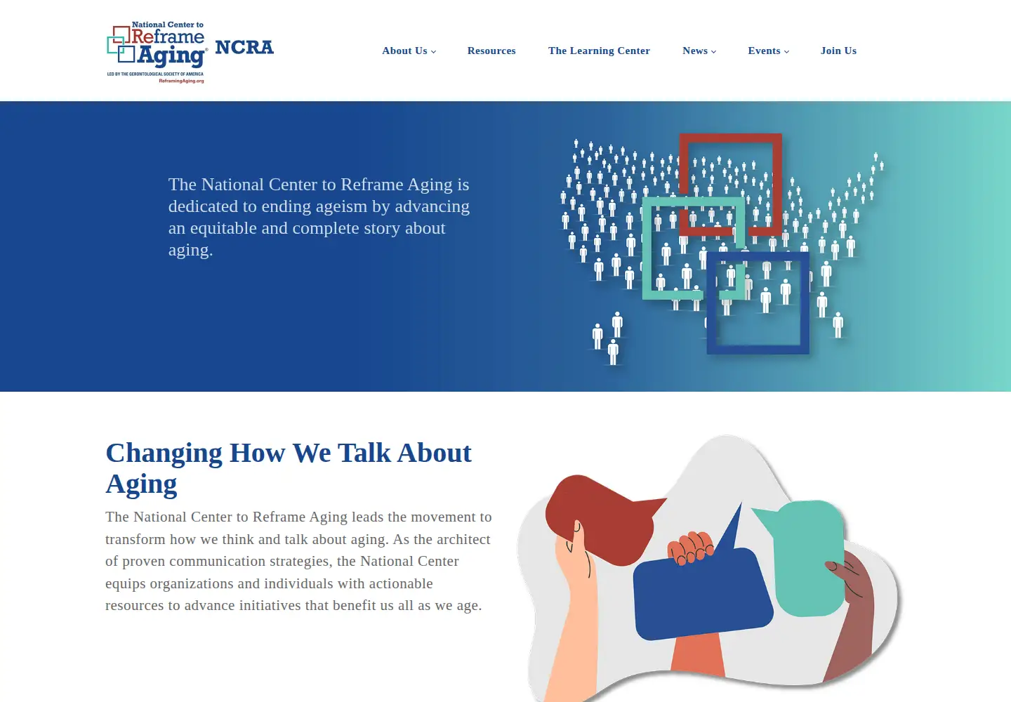 Screenshot of reframingaging.org
