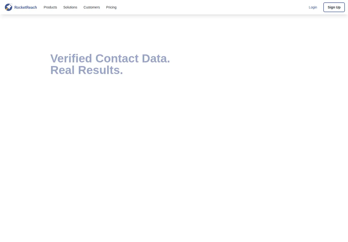 Screenshot of rocketreach.co