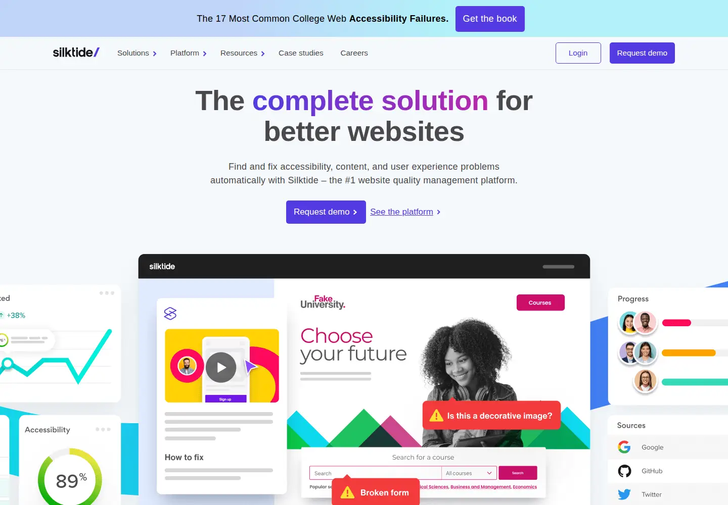 Screenshot of silktide.com