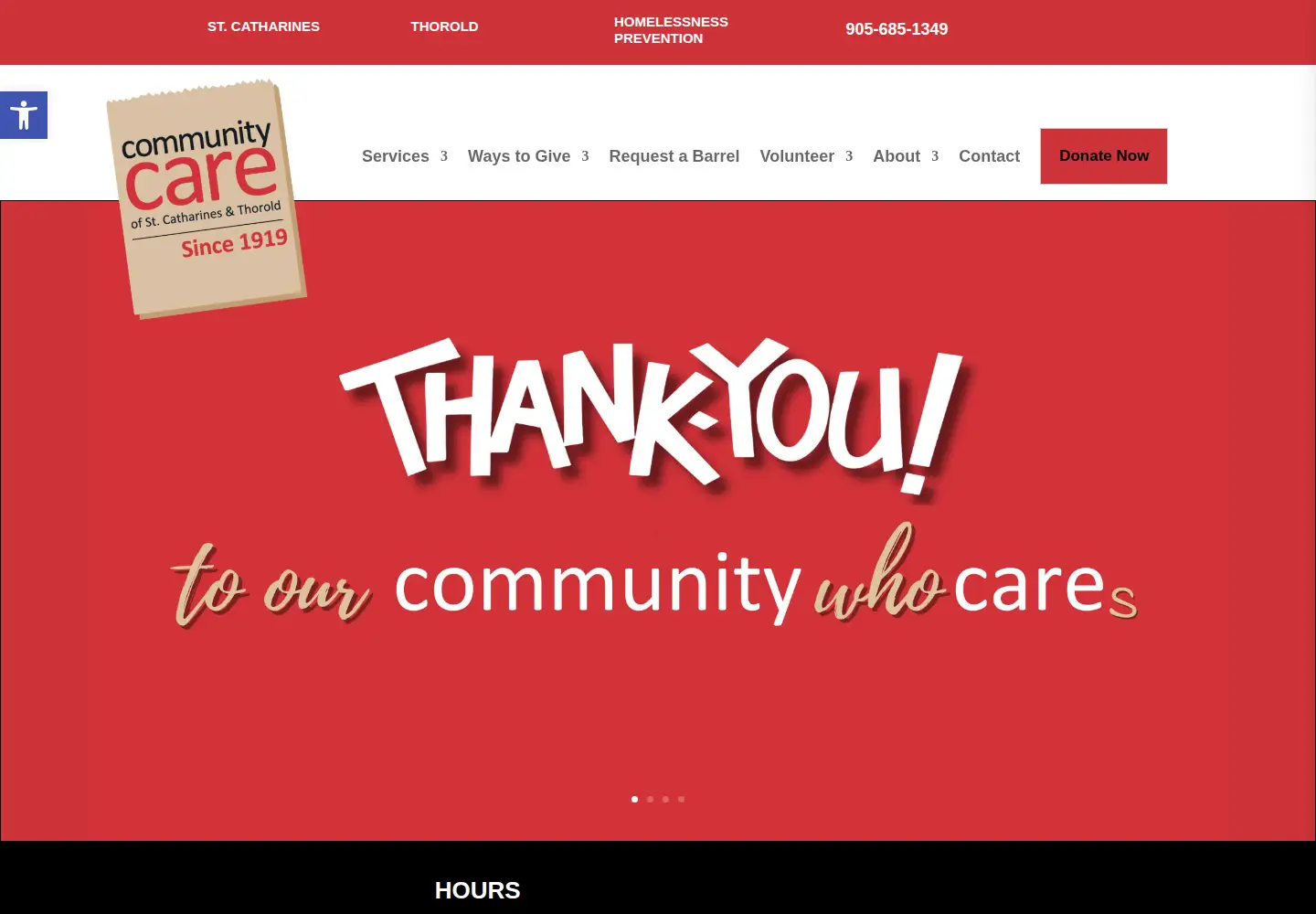 Captured homepage of communitycarestca.ca in the current scan