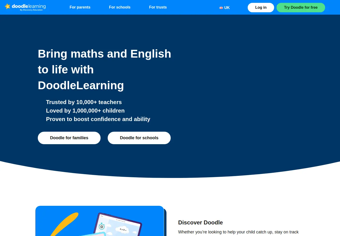 Screenshot of doodlelearning.com