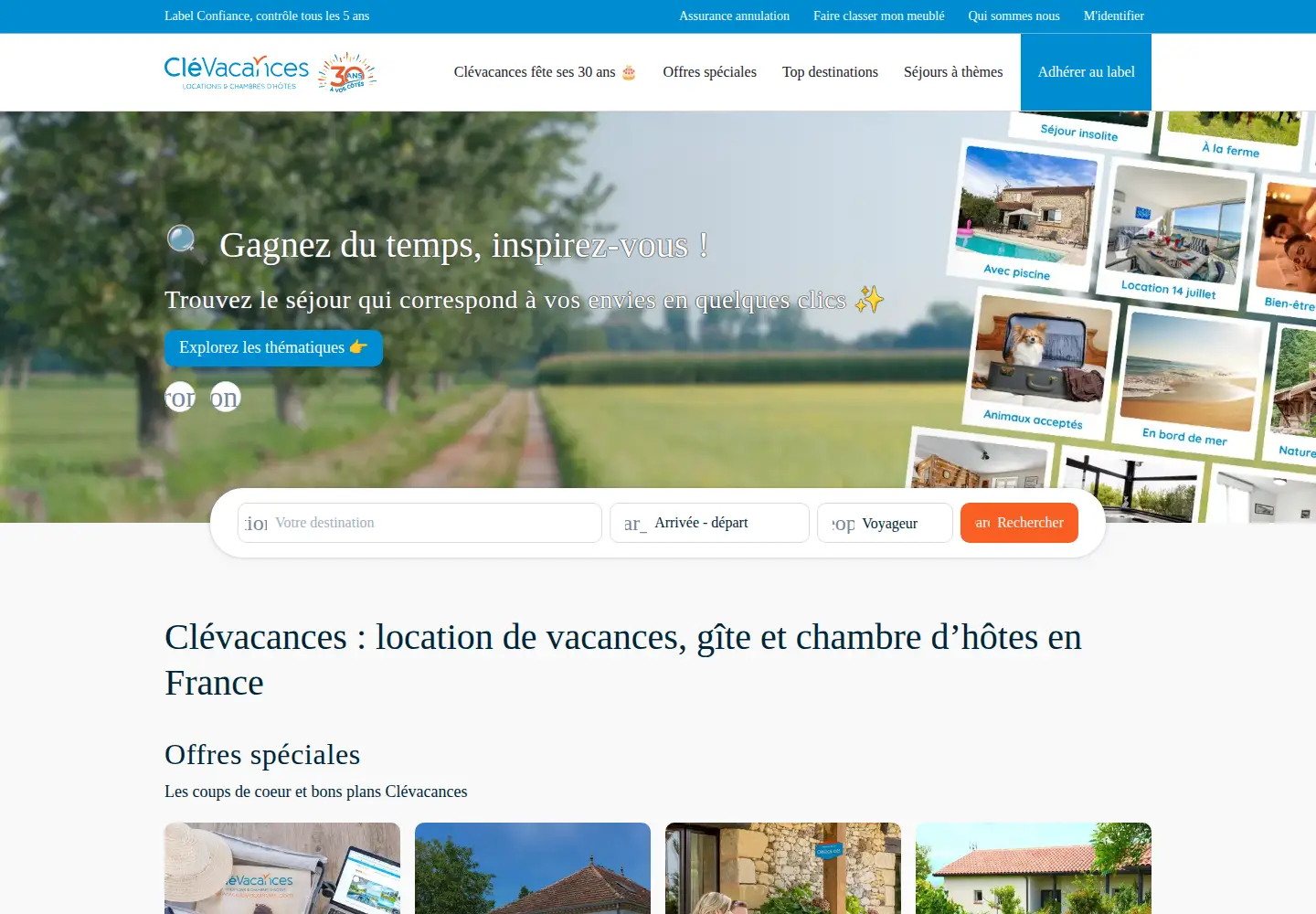 Screenshot of clevacances.com