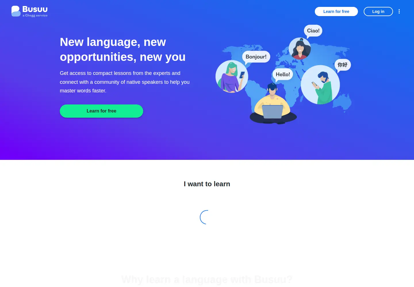 Screenshot of busuu.com