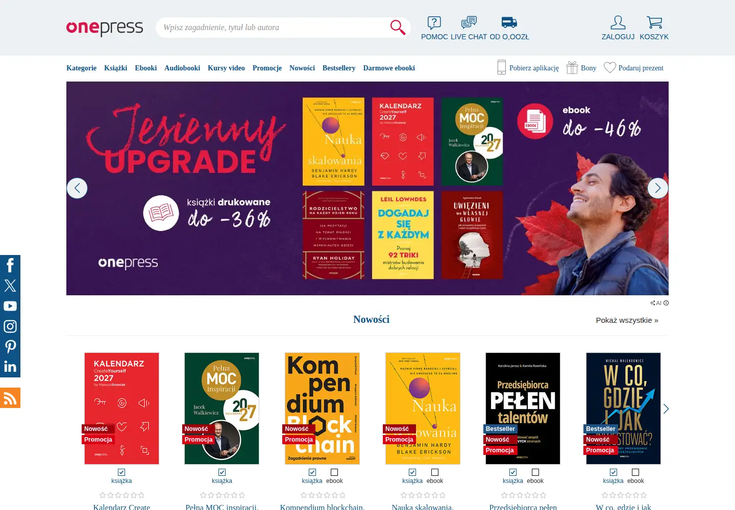 Captured homepage of onepress.pl in the current scan