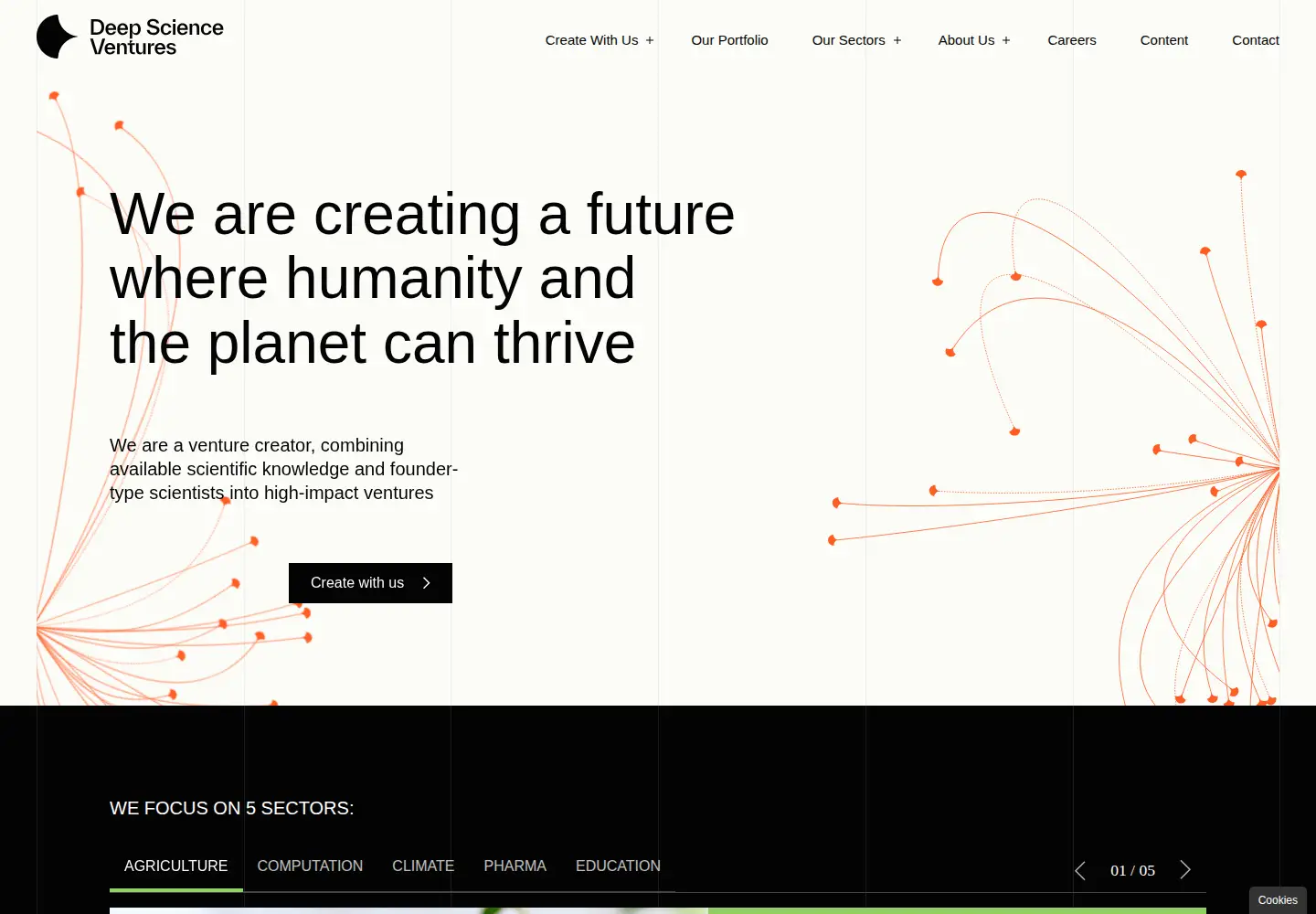 Screenshot of deepscienceventures.com
