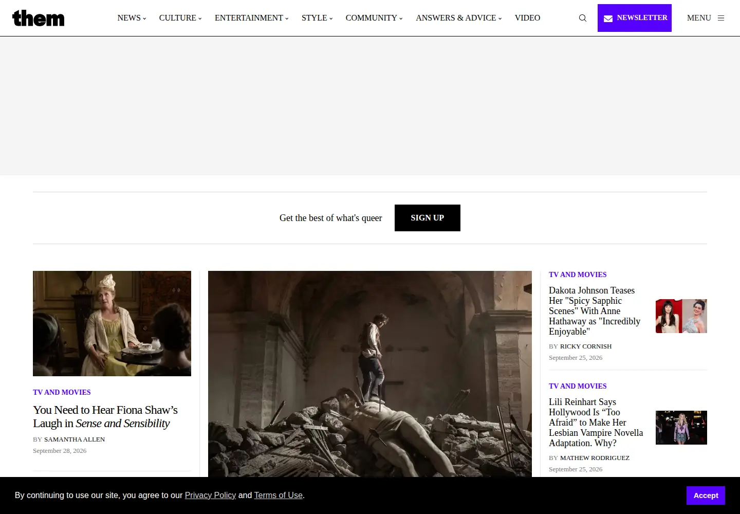 Screenshot of them.us