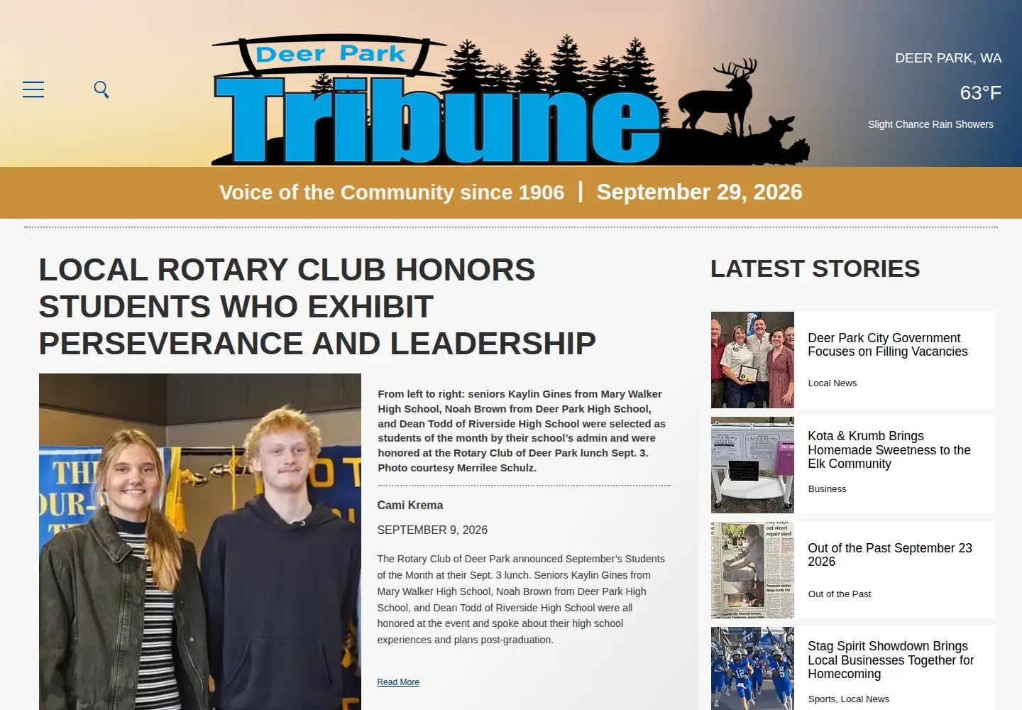 Screenshot of dptribune.com
