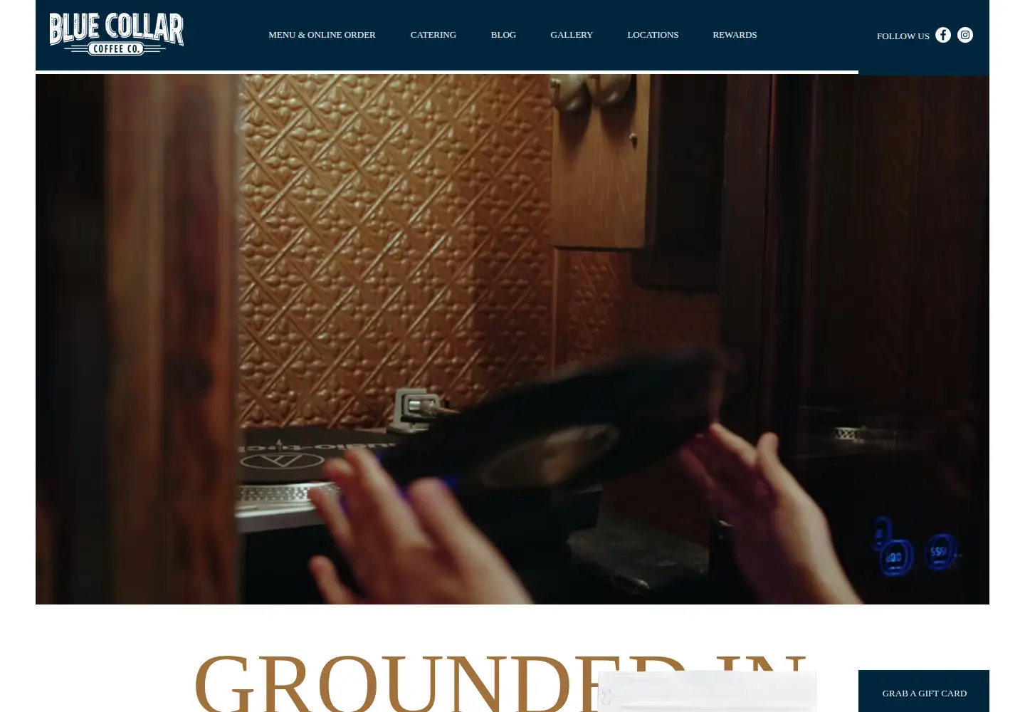 Screenshot of bluecollarcoffee.net