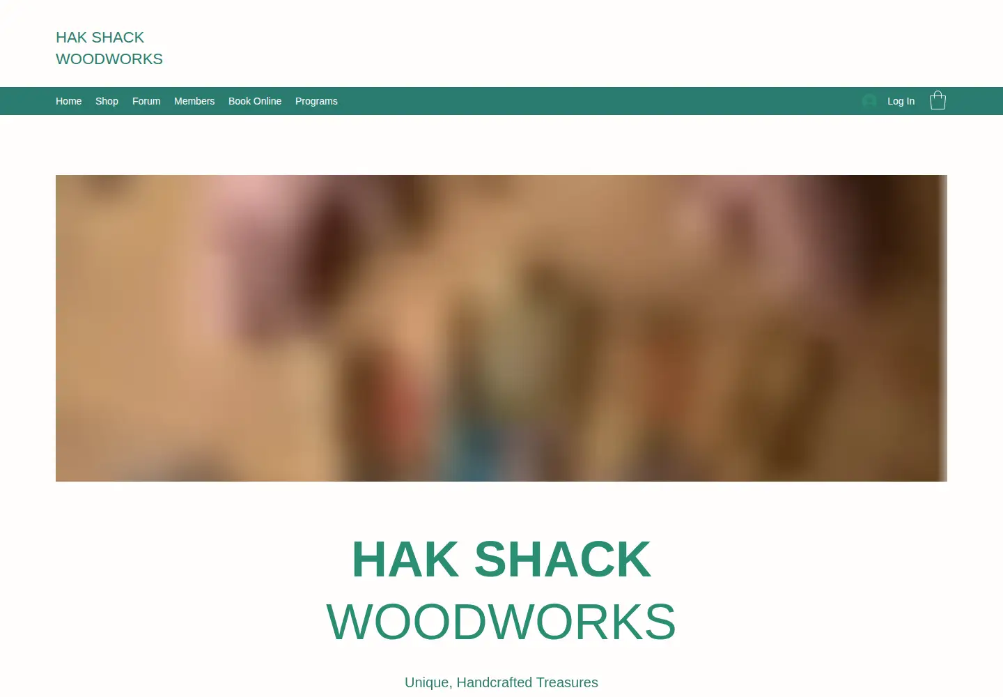 Screenshot of hakshackwoodworks.com