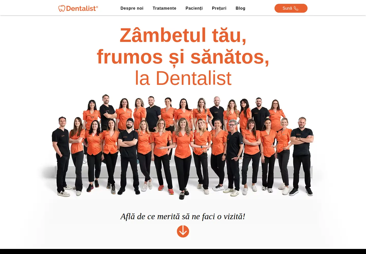 Screenshot of dentalist.ro
